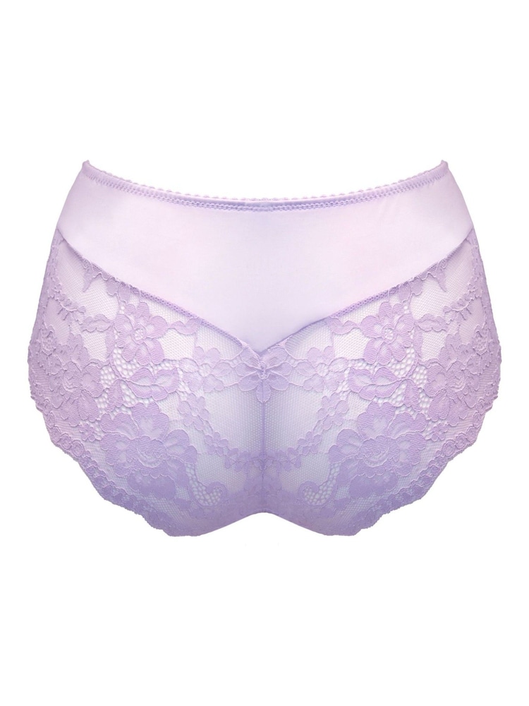 Pour Moi Purple Short Fleur Cheeky V-Shaped Knickers - Image 4 of 4 Pour Moi Purple Short Fleur Cheeky V-Shaped Knickers - Image 4 of 4