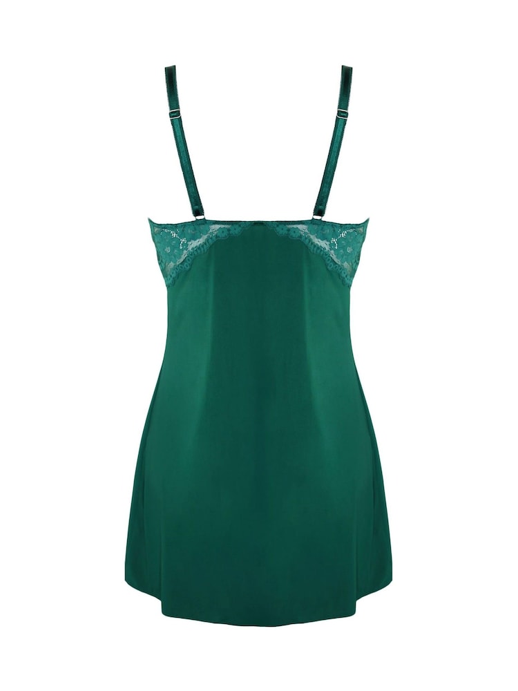 Pour Moi Green Fleur Lace Chemise - Image 4 of 4