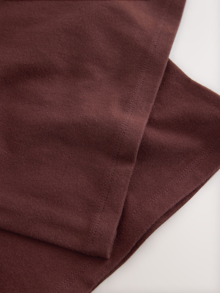 Marrón chocolate - Pantalones de jersey de pierna ancha (3-16años) - Imagen 4 de 4