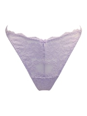 Pour Moi Purple G-String Fleur Cheeky V-Shaped Knickers - Image 3 of 4