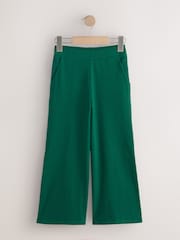 Verde - Pantalones de jersey de pierna ancha (3-16años) - Imagen 1 de 4