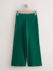Verde - Pantalones de jersey de pierna ancha (3-16años) - Imagen 2 de 4