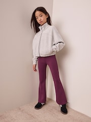 Berry Pink Foldover Supersoft Kickflare Leggings (3-16yrs) - Image 2 of 9