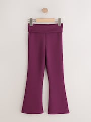 Berry Pink Foldover Supersoft Kickflare Leggings (3-16yrs) - Image 6 of 9