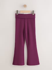 Berry Pink Foldover Supersoft Kickflare Leggings (3-16yrs) - Image 7 of 9