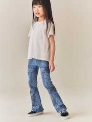 Blue Scarf Print - Κολάν Rib Flare ( 3 - 16 ετών) - Εικόνα 2 από 8