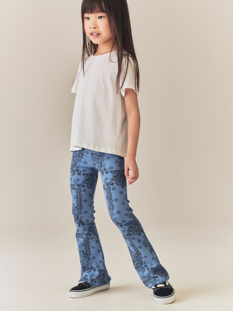Blue Scarf Print - Κολάν Rib Flare ( 3 - 16 ετών) - Εικόνα 2 από 8