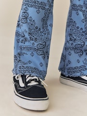 Blue Scarf Print - Κολάν Rib Flare ( 3 - 16 ετών) - Εικόνα 4 από 8
