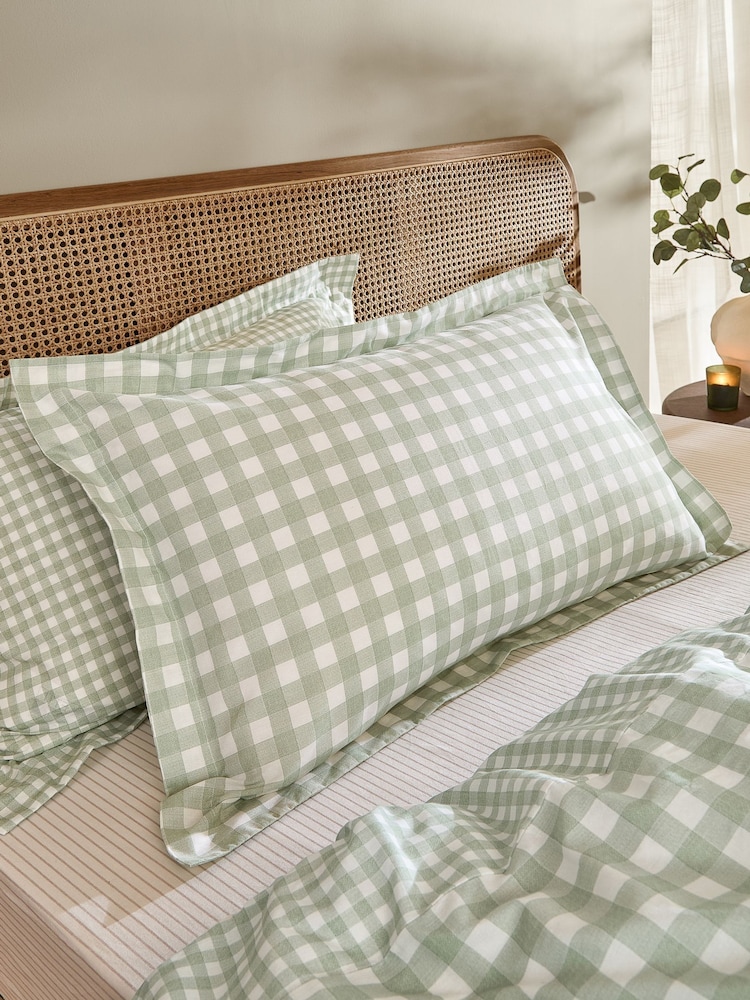 Set cu husă pentru pilotă și față de pernă din bumbac cu carouri Yard Barton - Imaginea 3 din 3