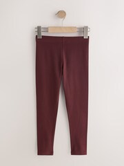 Brown/Khaki/Berry Leggings 5 Pack (3-16yrs) - Image 5 of 9