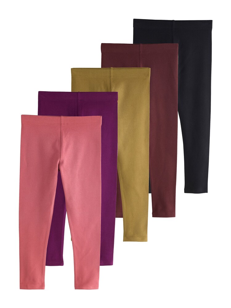 Brown/Khaki/Berry Leggings 5 Pack (3-16yrs) - Image 9 of 9 Brown/Khaki/Berry Leggings 5 Pack (3-16yrs) - Image 9 of 9
