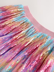 Pink/Blue Ombre Pull On Sequin Skirt (3-16yrs) - Image 8 of 8