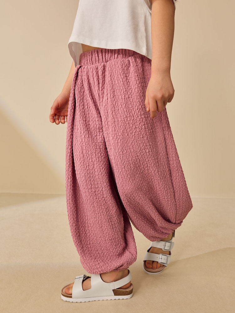 Pink Textured Balloon Trousers (3-16yrs) - Image 1 of 8