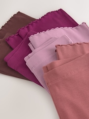 Multi Berry 4 Pack Rib Flare Leggings (3-16yrs) - Image 7 of 8