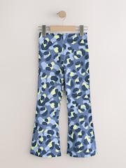 Splat/Bright Animal/Purple 4 Pack Flared Leggings (3-16yrs) - Image 3 of 9