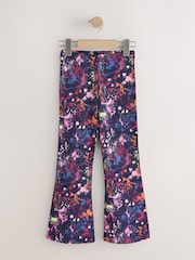 Splat/Bright Animal/Purple 4 Pack Flared Leggings (3-16yrs) - Image 5 of 9