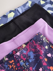 Splat/Bright Animal/Purple 4 Pack Flared Leggings (3-16yrs) - Image 8 of 9