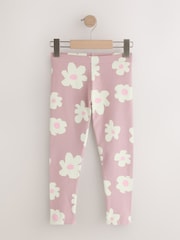 Blush Pink/Flower Leggings 5 Pack (3-16yrs) - Image 2 of 9