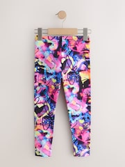 Blue/Graffiti Leggings 5 Pack (3-16yrs) - Image 3 of 9