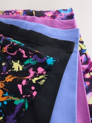 Blue/Graffiti Leggings 5 Pack (3-16yrs) - Image 8 of 9