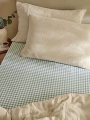 Yard Barton Check Cotton Fitted Sheet - Imagen 1 de 2