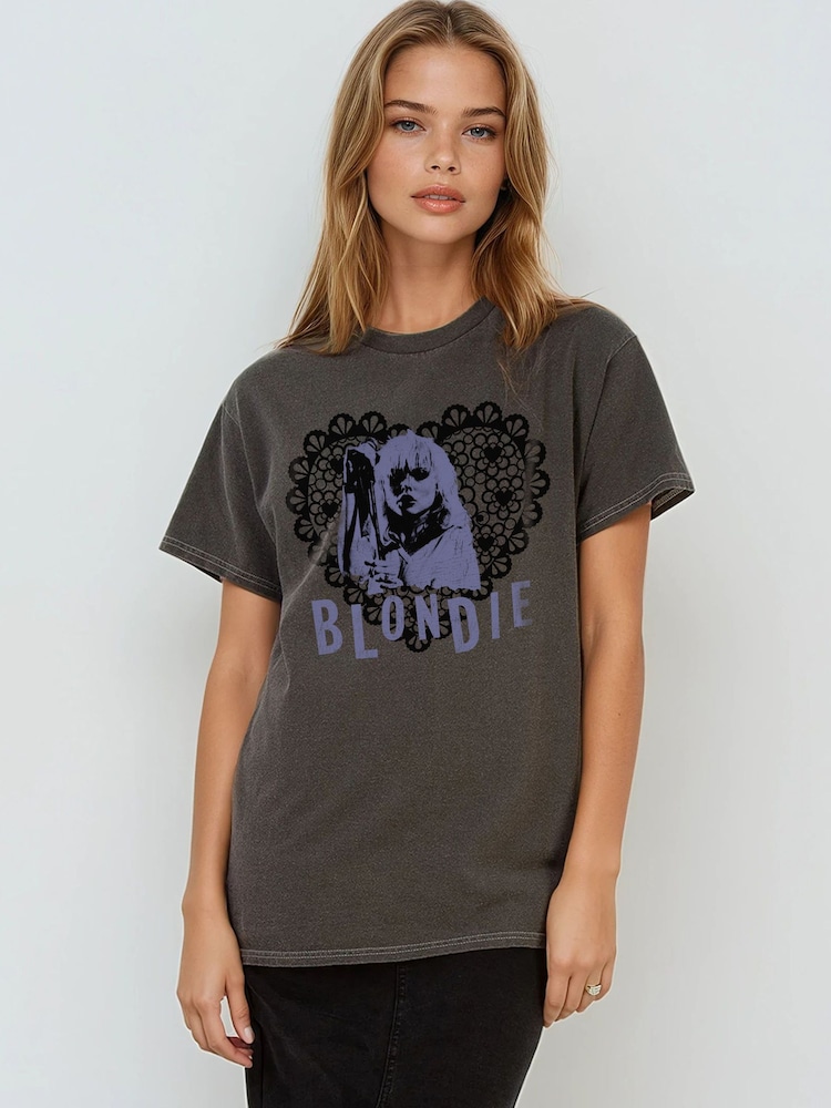 Brands In Black Blondie Singing Lace Music T-Shirt - Image 1 of 5 Brands In Black Blondie Singing Lace Music T-Shirt - Image 1 of 5