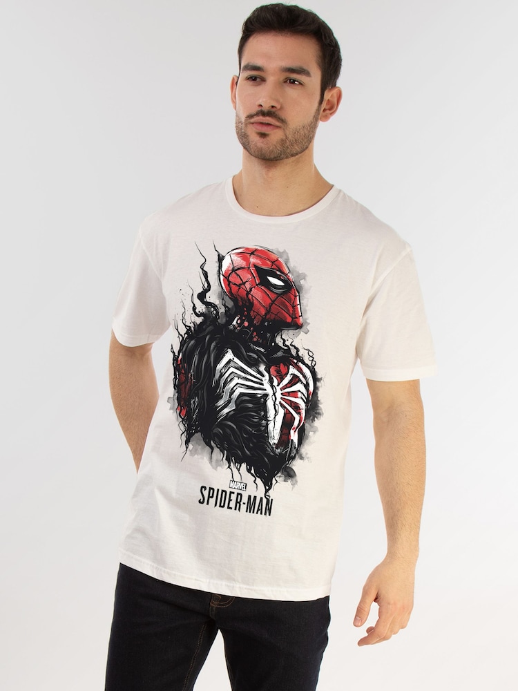 Brands In White Marvel Spider-Man Transforming T-Shirt - Image 1 of 5 Brands In White Marvel Spider-Man Transforming T-Shirt - Image 1 of 5