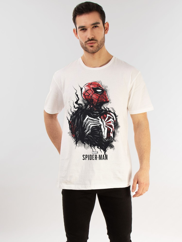 Brands In White Marvel Spider-Man Transforming T-Shirt - Image 2 of 5 Brands In White Marvel Spider-Man Transforming T-Shirt - Image 2 of 5