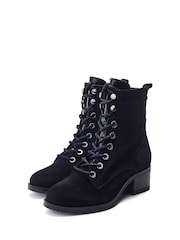 Moda in Pelle Black Bezzy Lace-Up Casual Boots - Image 2 of 4