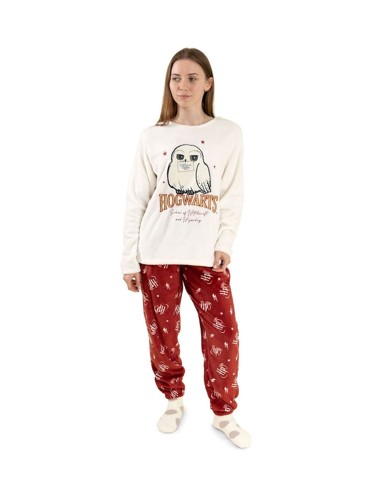 Vanilla Underground White Harry Potter Hedwig Long Sleeve Leg Pyjamas Set - Image 1 of 5 Vanilla Underground White Harry Potter Hedwig Long Sleeve Leg Pyjamas Set - Image 1 of 5