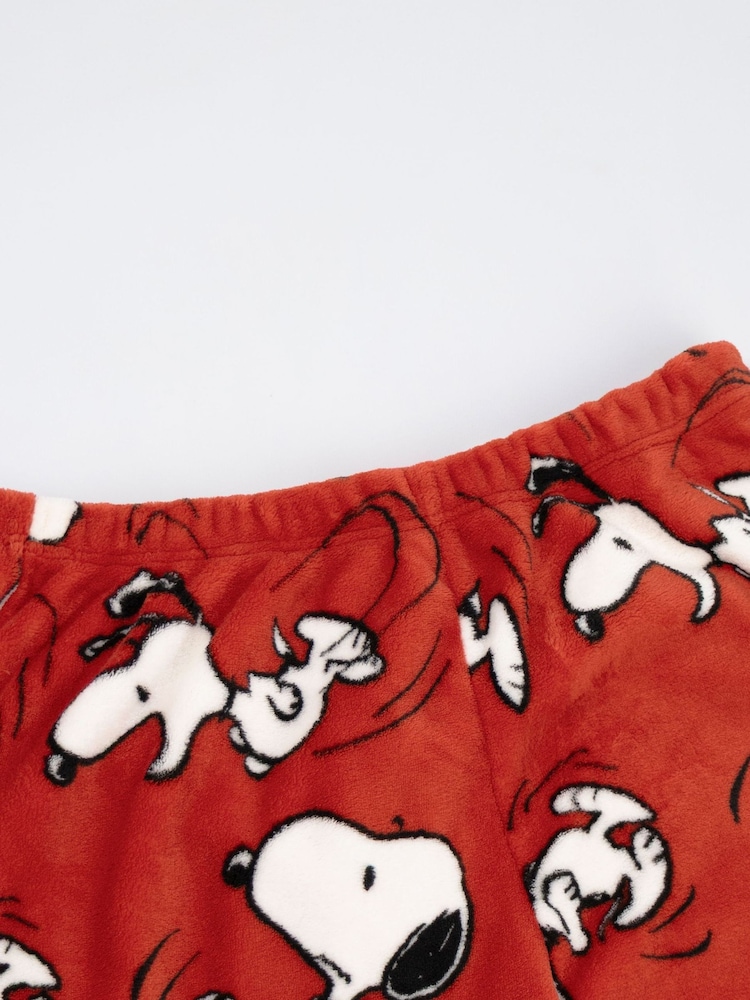 Vanilla Underground Peanuts Snoopy Fleece Long Sleeve Leg Pyjamas Set - Imagen 7 de 7