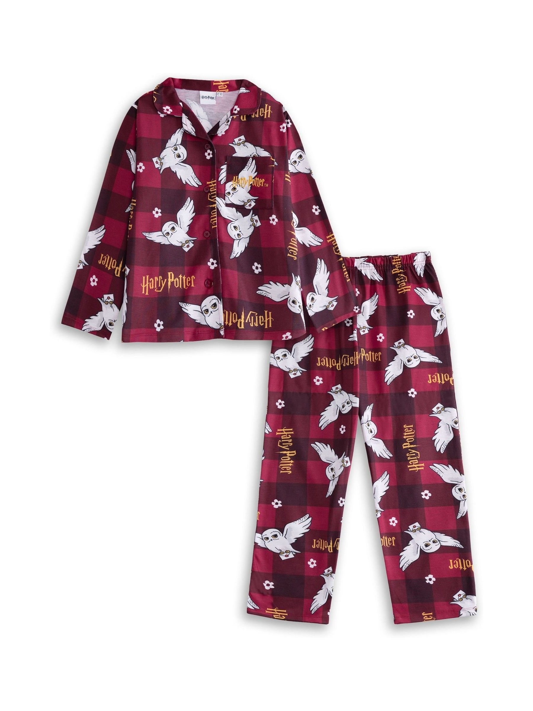 Harry Potter (13-14 Years) Long Sleeve Long Leg Pyjama Set (Girls Red) - Image 4