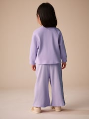 Lilac Long Sleeve Ribbed Raglan Top (3mths-7yrs) - Image 3 of 8