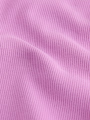 Lilac Purple Ribbed Long Sleeve Top (3mths-7yrs) - Image 7 of 7