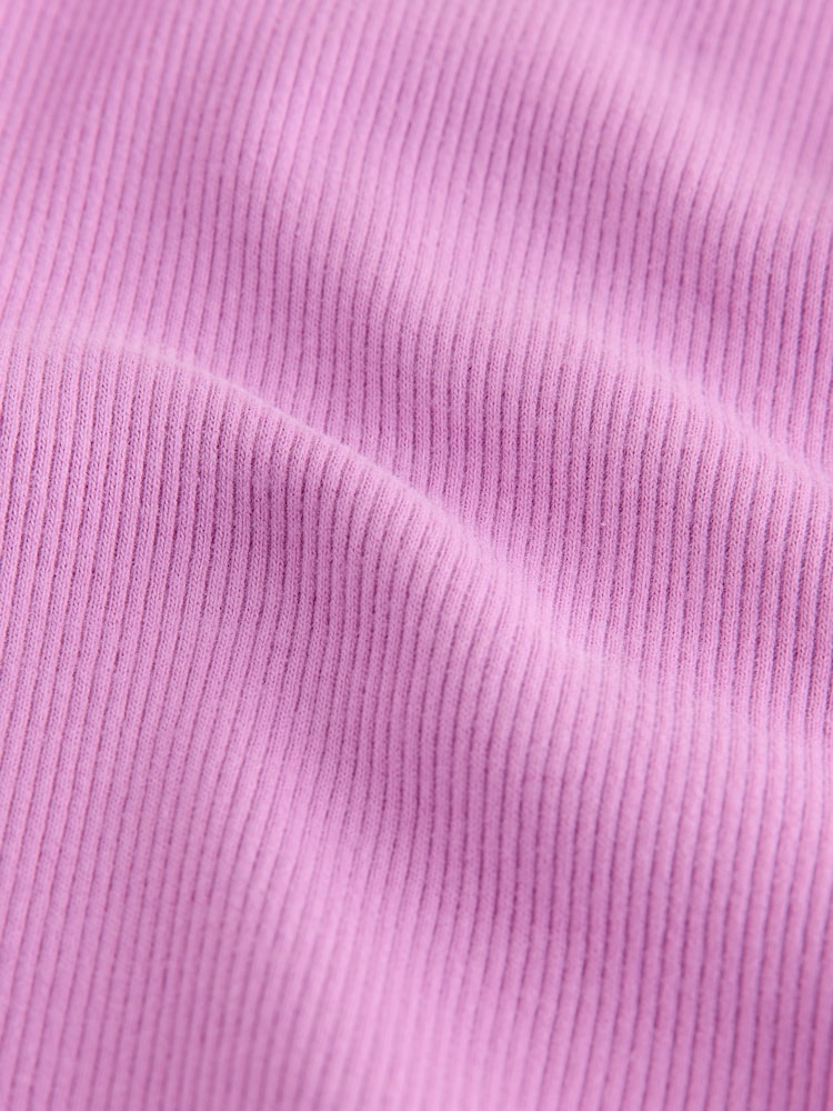 Lilac Purple Ribbed Long Sleeve Top (3mths-7yrs) - Image 7 of 7