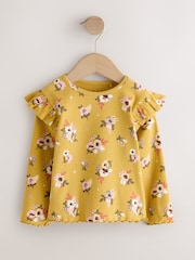 Floral Verde y Rosa - Camiseta de manga larga acanalada (3meses -7años) - Imagen 4 de 7
