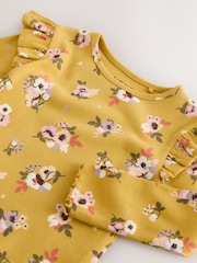 Floral Verde y Rosa - Camiseta de manga larga acanalada (3meses -7años) - Imagen 6 de 7