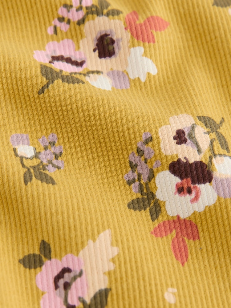 Floral Verde y Rosa - Camiseta de manga larga acanalada (3meses -7años) - Imagen 7 de 7