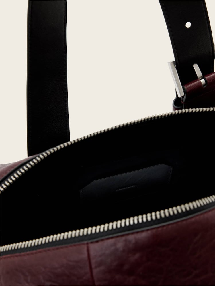 AllSaints Red Ares Grain Shoulder Bag - Image 2 of 5 AllSaints Red Ares Grain Shoulder Bag - Image 2 of 5