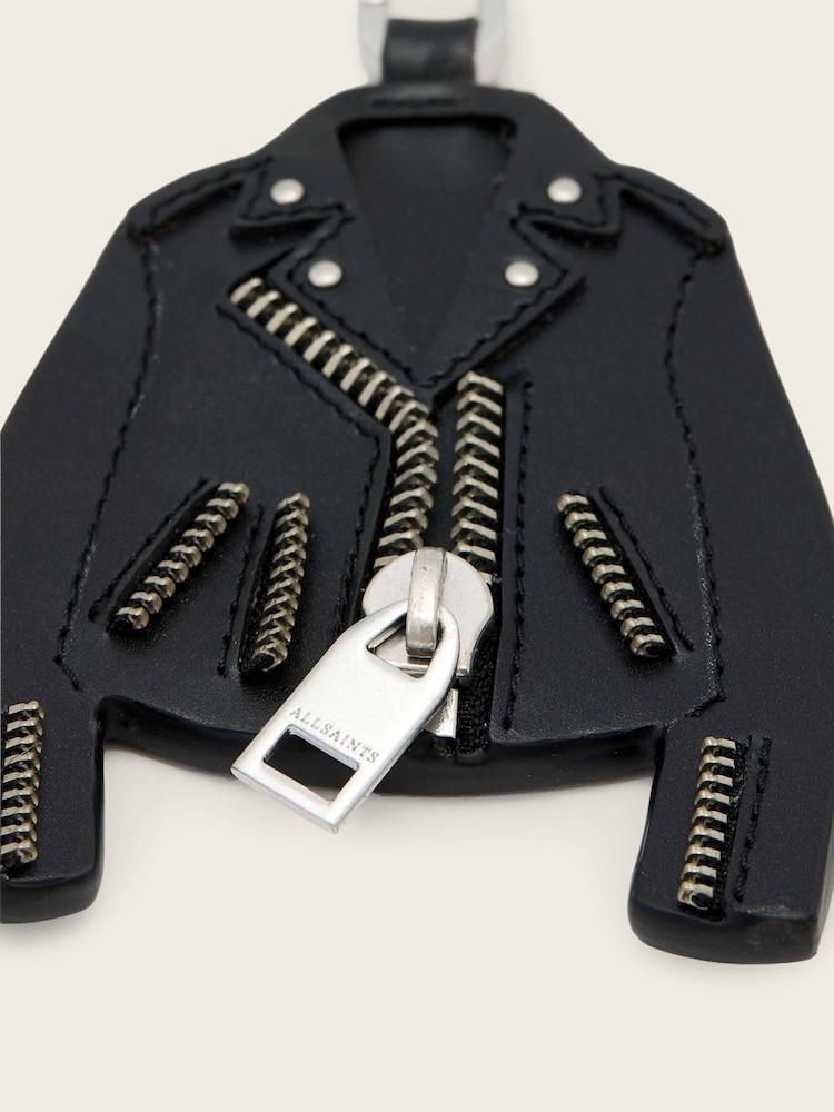 AllSaints Black Balfern Keyring - Image 2 of 2
