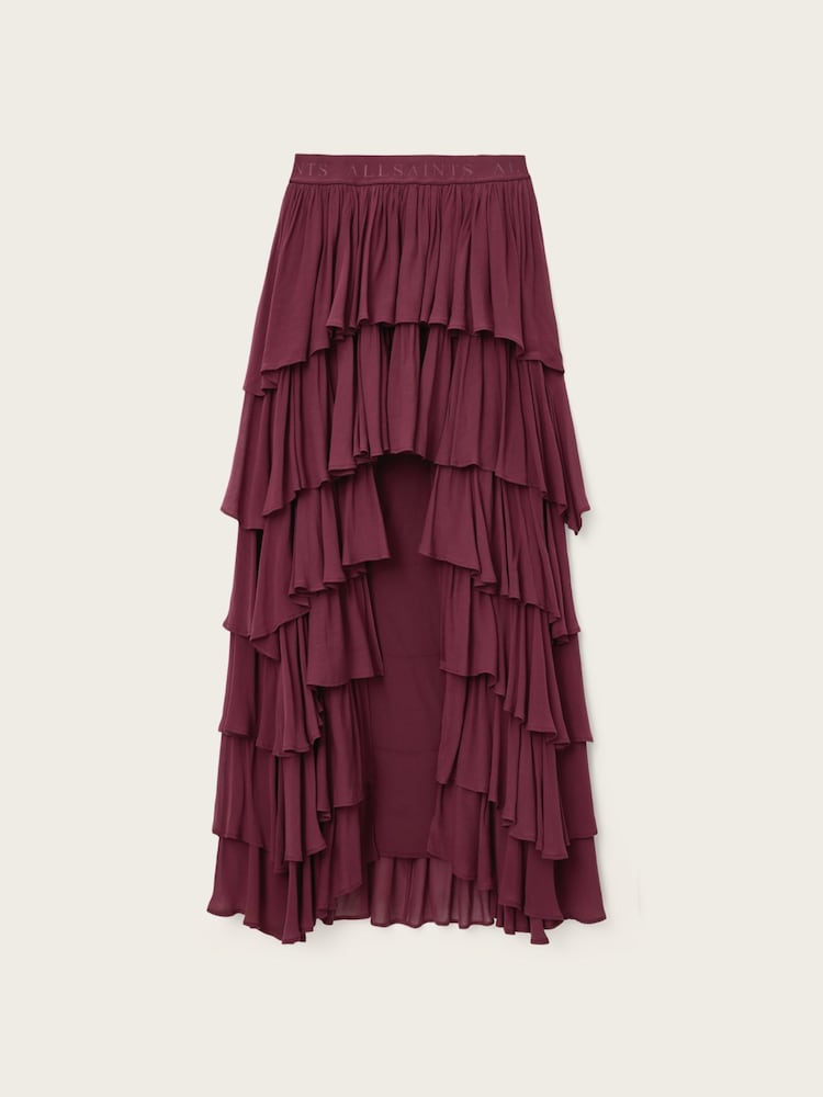 AllSaints Red Cavarly Maxi Skirt - Image 7 of 7 AllSaints Red Cavarly Maxi Skirt - Image 7 of 7