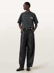 AllSaints Black Pentacle Etta T-Shirt - Image 3 of 9