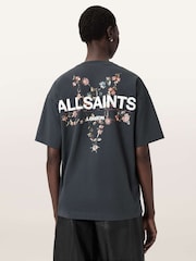 AllSaints Black Pentacle Etta T-Shirt - Image 5 of 9