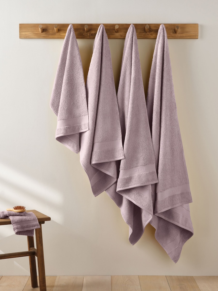 Lilac Purple Egyptian Cotton Towel - Image 2 of 3 Lilac Purple Egyptian Cotton Towel - Image 2 of 3