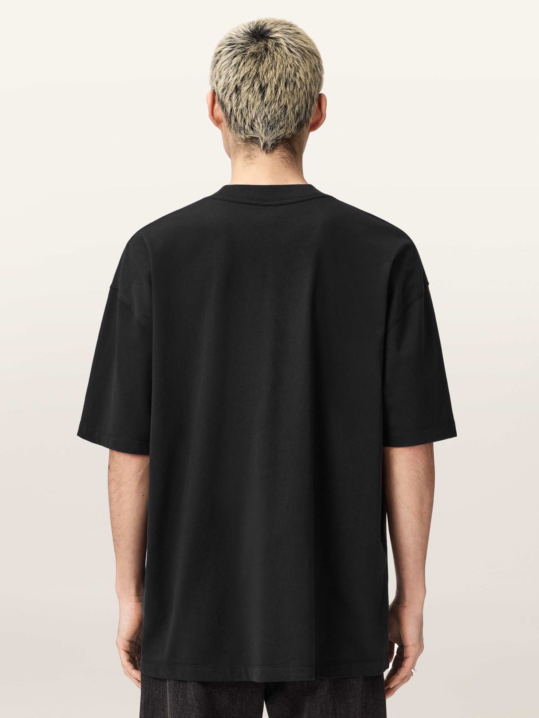 Buy AllSaints Black Mikro Short Sleeve Crew Neck T-Shirt from the