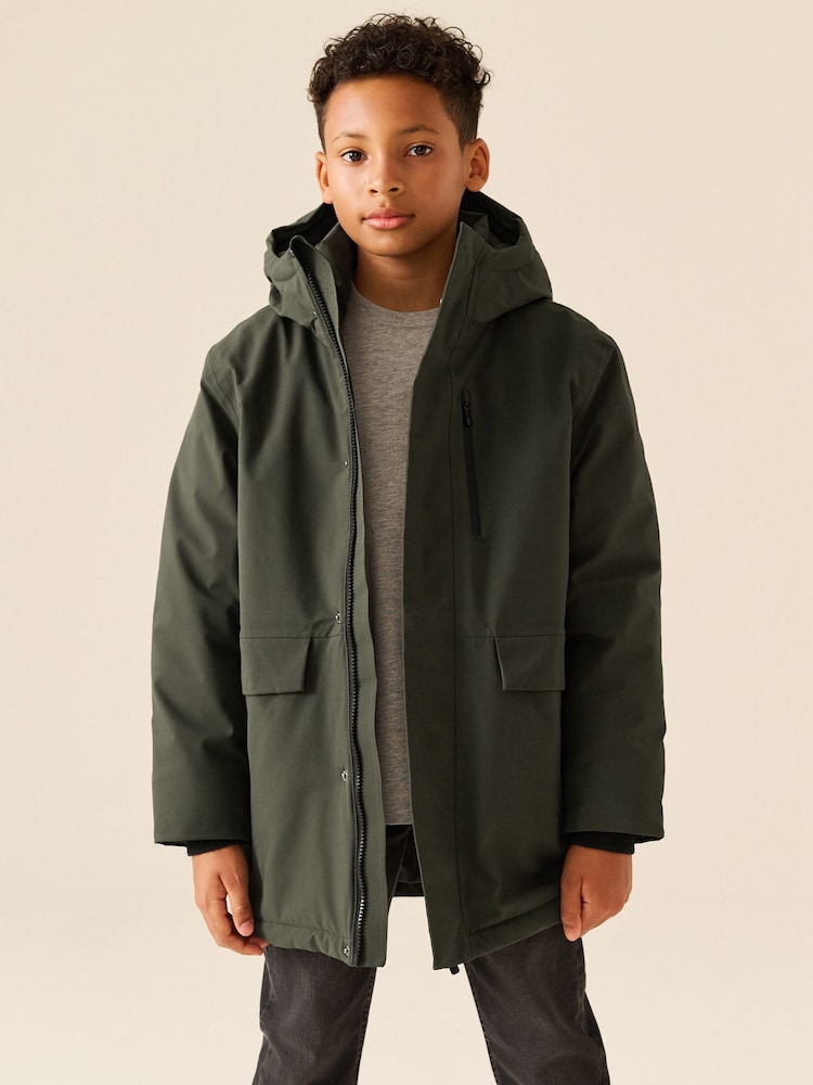 Khaki Green Waterproof Parka Coat (3-17yrs) - Image 1 of 13