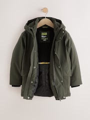 Khaki Green Waterproof Parka Coat (3-17yrs) - Image 8 of 13