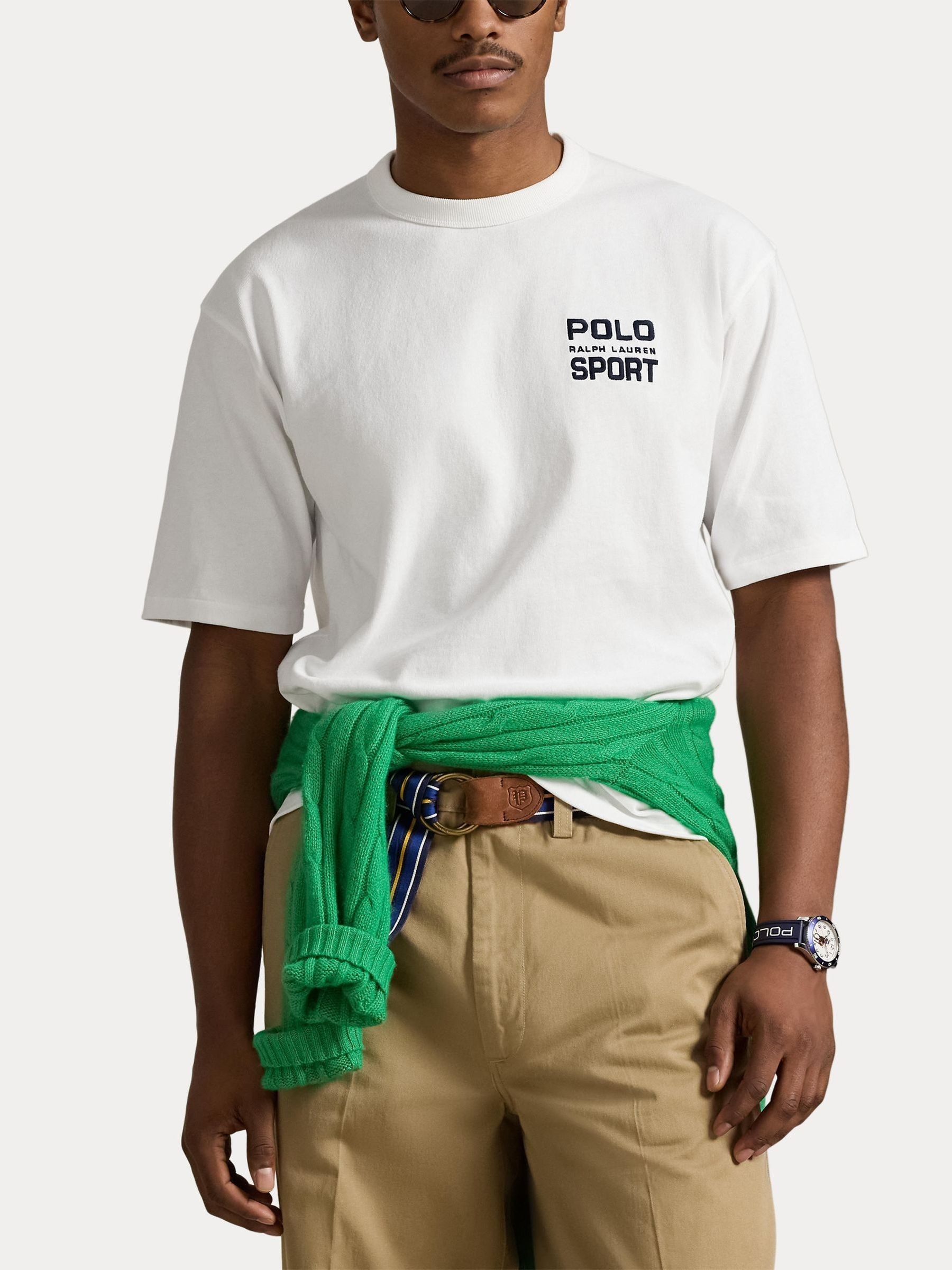 Buy Polo Ralph Lauren White Polo Sport Back Print T-Shirt from