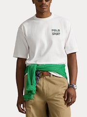 Polo Ralph Lauren White Polo Sport Back Print T-Shirt - Image 6 of 8