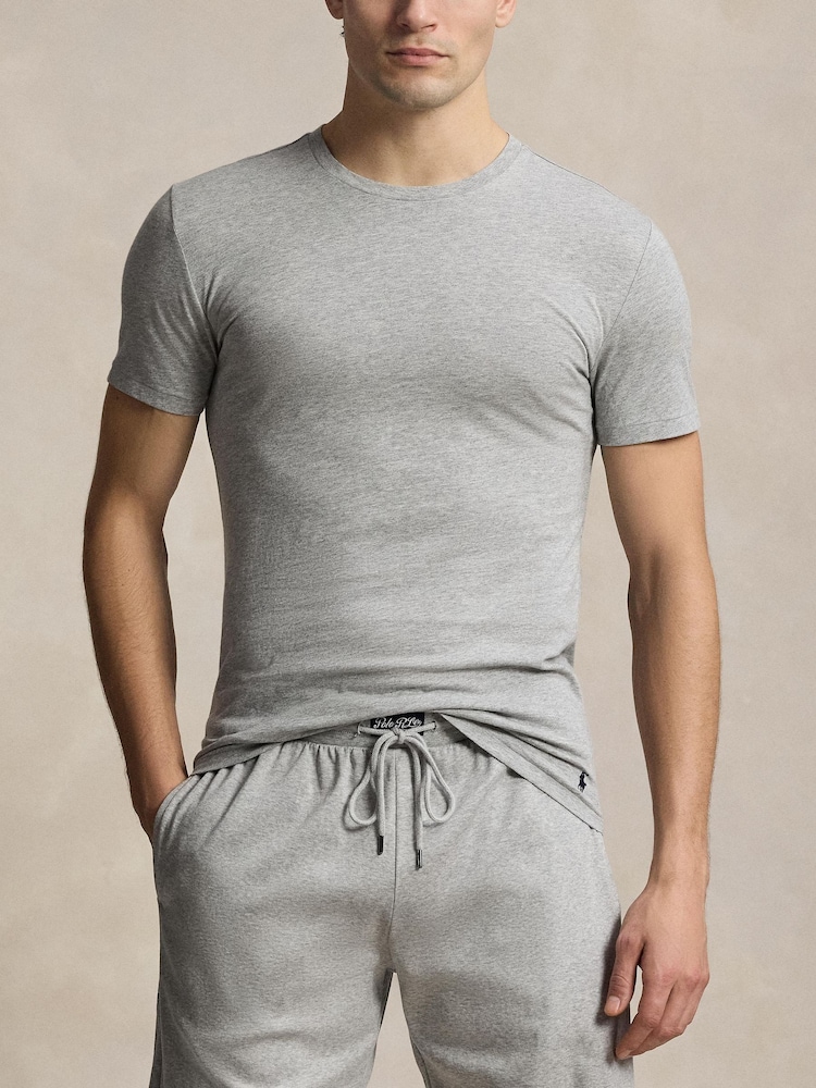 Polo Ralph Lauren Chalk White Slim T-Shirts 3 Pack - Image 5 of 5